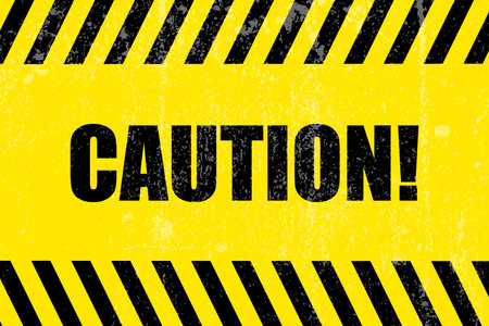 Caution sign background. Black and yellow stripes board