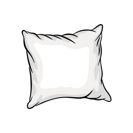 Pillow vector illustration, symbol comfortable sleepingのイラスト素材