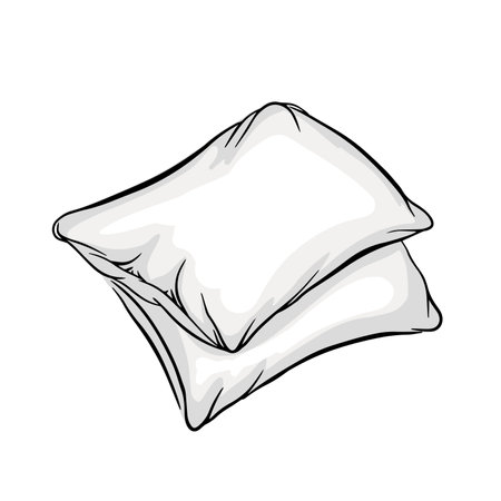 Pillow vector illustration, symbol comfortable sleepingのイラスト素材