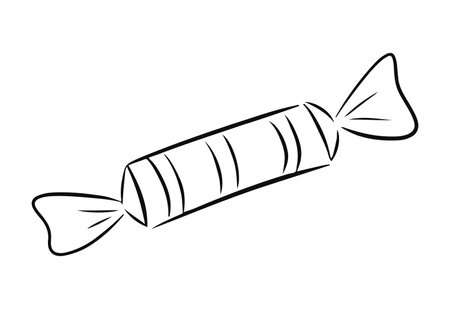 Doodle candy with playful design elements and bold outlines vector illustrationのイラスト素材