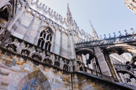 Cathedral Duomo di Milano in Italy. Cattedrale di Santa Maria Nascente