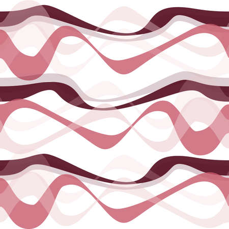 Seamless red waves background. Repeating wave pattern.のイラスト素材