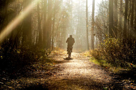 Ray of morning sun from distanceの写真素材