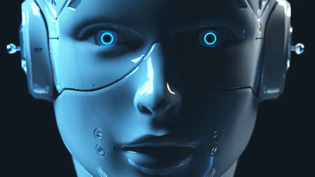 technology robot sai fi robots 3d renderの写真素材