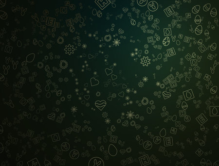 Easter Backgrounds with Small Iconsの写真素材