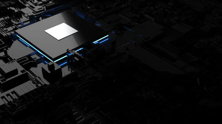 abstract background on the topic of computer technology. 3d rendering