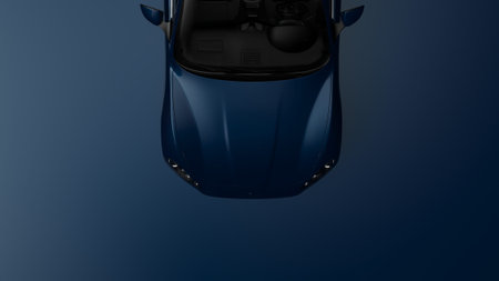 auto blue. 3d illustration of fragments of vehicles on a blue background.