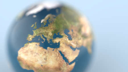 earth globe on a uniform light backgroundの写真素材