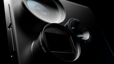 variety of lenses on your phone. an allegorical illustration of the variety and popularity of mobile...