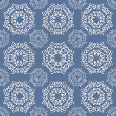 The lace pattern on blue background. seamless.のイラスト素材