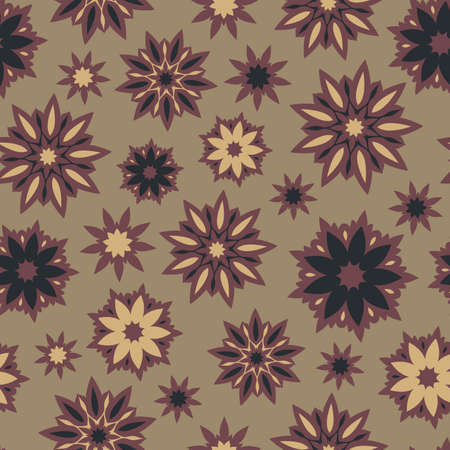 Seamless ornament in style Boho. A series of universal patterns.のイラスト素材