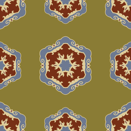 Seamless pattern boho chic. A series of universal patterns.のイラスト素材