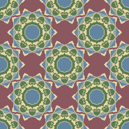 Seamless pattern boho chic. A series of universal patterns.のイラスト素材