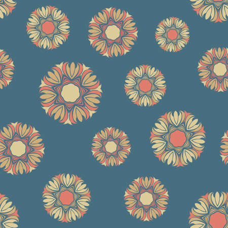 Seamless pattern boho chic. A series of universal patterns.のイラスト素材