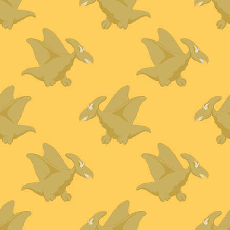 Cartoon flying dinosaur. Seamless series for young childrenのイラスト素材