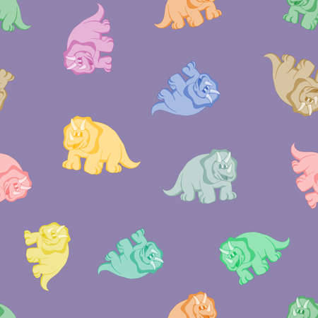 Dinos are kind and funny. Seamless series for young childrenのイラスト素材