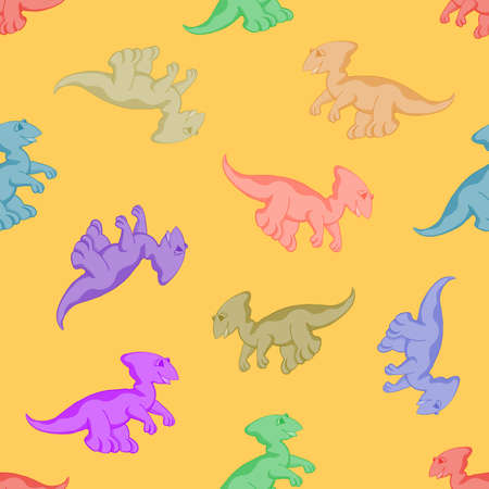 Good and funny dinosaurs. Seamless series for young childrenのイラスト素材