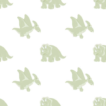 Dinos are kind and funny. Seamless series for young childrenのイラスト素材