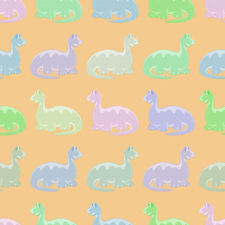 Dinosaurs are kind and funny. Seamless series for young childrenのイラスト素材