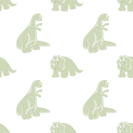 Dinosaurs are kind and funny. Seamless series for young childrenのイラスト素材