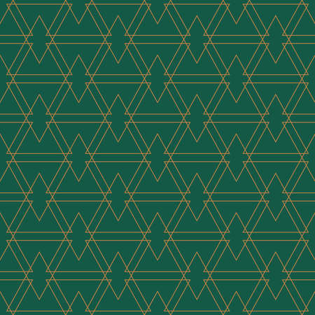Golden seamles pattern. Green background. The collection of symmetric seamless patternsのイラスト素材