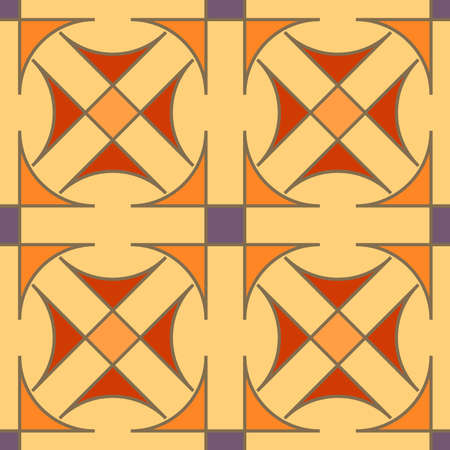 Seamless geometric pattern. Color. The collection of symmetric seamless patternsの写真素材