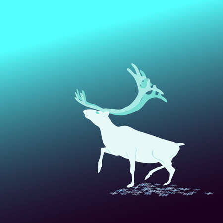 And The Background. Deer Northのイラスト素材