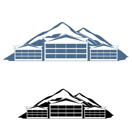 Mountain resort logoのイラスト素材