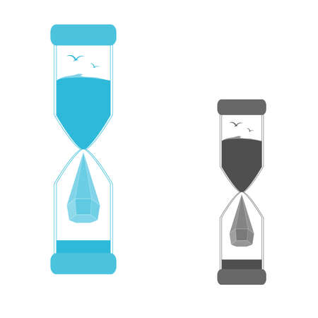 A set of hourglass illustrationのイラスト素材