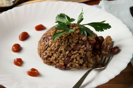 Congri dish of Cuban national cuisineの写真素材