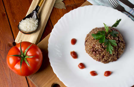 Congri dish of Cuban national cuisineの写真素材