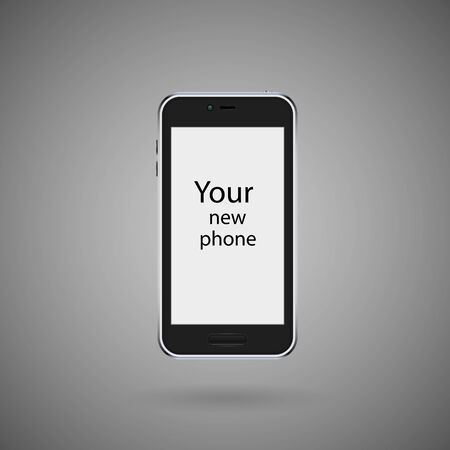 interesting illustration of mobile phone on a gray backgroundのイラスト素材