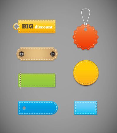 Labels, price tags. Several labels in a simple form.のイラスト素材