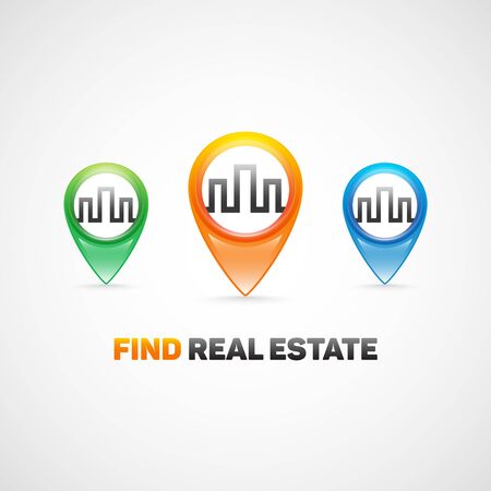 Find real estate.Image for real estate agency.のイラスト素材