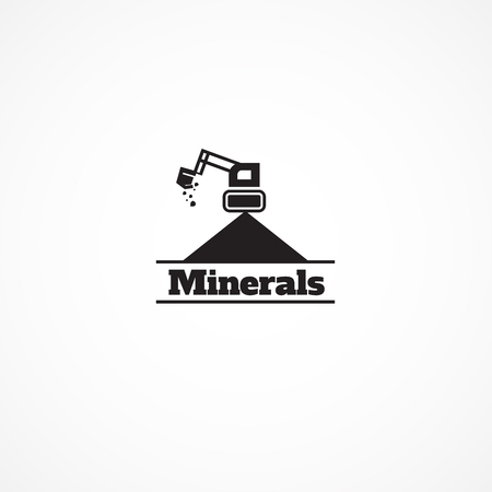 Excavator.Excavator into flat style.のイラスト素材