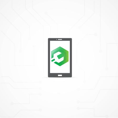 Set up smartphone.のイラスト素材