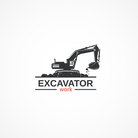 Excavator icon.のイラスト素材
