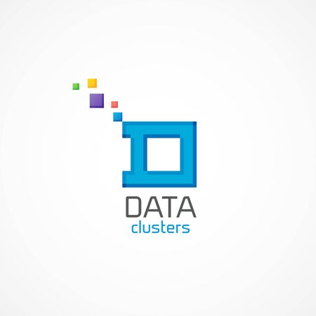 Data Clusters logo.のイラスト素材