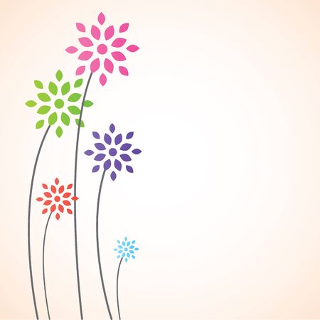 Summer flowers with bright petals.のイラスト素材