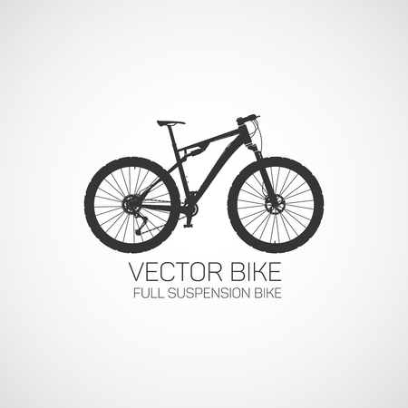 Full suspension Mountain bike. Vector illustration.のイラスト素材