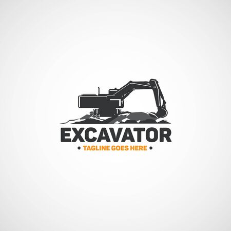 Vector construction excavator.のイラスト素材