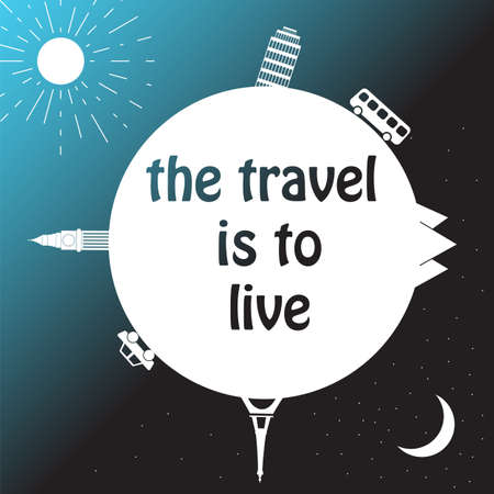 modern tourism light circle. Around the worldのイラスト素材