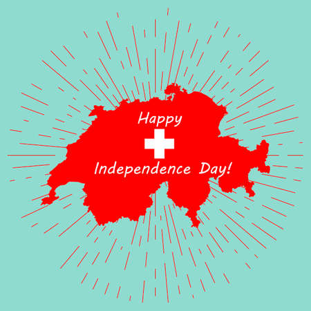 Map of Switzerland, Swiss Confederationのイラスト素材