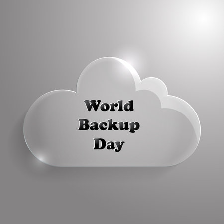 Vector illustration of a design with cloud for World Backup day.のイラスト素材