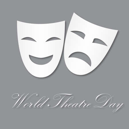 Card for World Theatre Day, March 27のイラスト素材