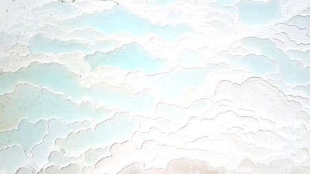 Salty formations in sea water in summerの写真素材