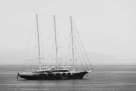 Three-masted yachtの写真素材