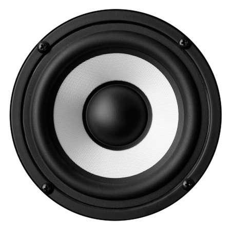 Black white speaker isolated on white backgroundの写真素材