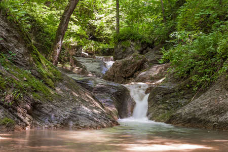 tropical waterfallの写真素材