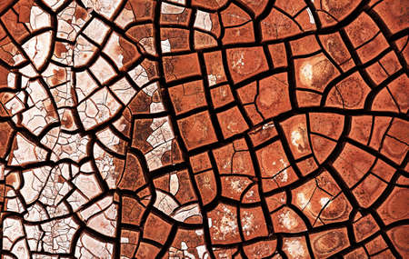 Desert. Aerial view of a beautiful cracks in the ground. texture, deep crack. Effects of heat and drought. effects of global warming. cracked desert landscape.の写真素材